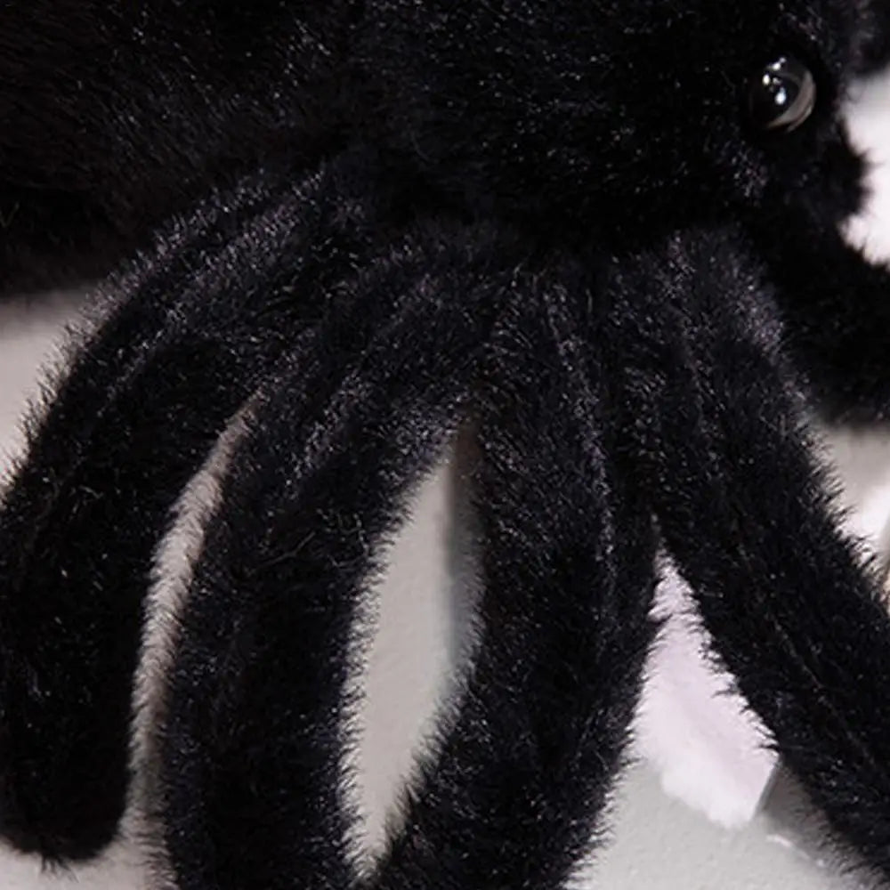 Cute Spider Shaped Throw Pillow - Realistic Black Spider Stuffed