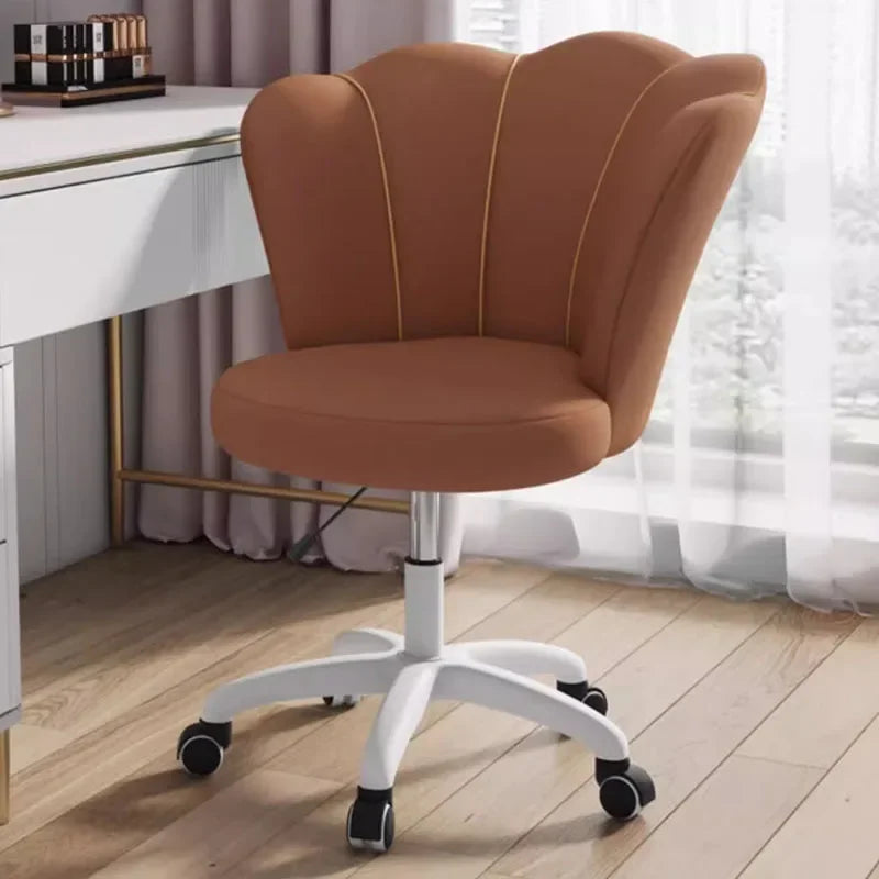High Back Comfy Makeup/Office Stool Luxury Pouf Nordic Mobile Vanity Chair Design Chaise