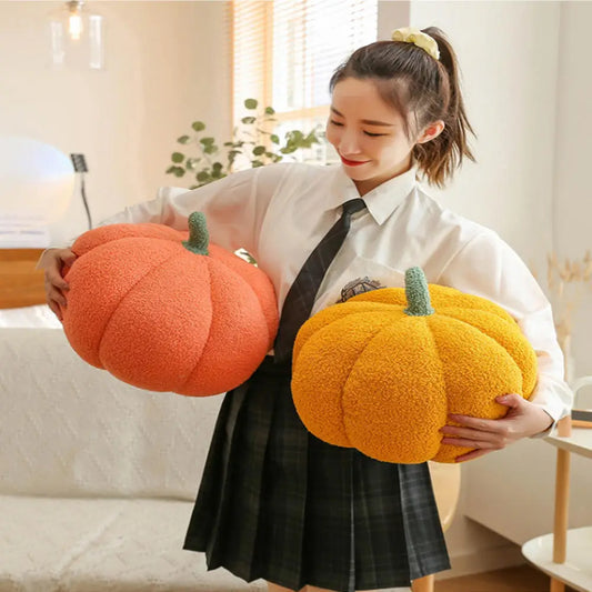 Colorful 3-D Pumpkin Plush Pillow
