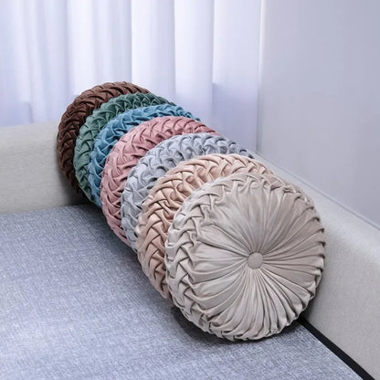European Style Round Solid Velvet Round Cushion/Pillow