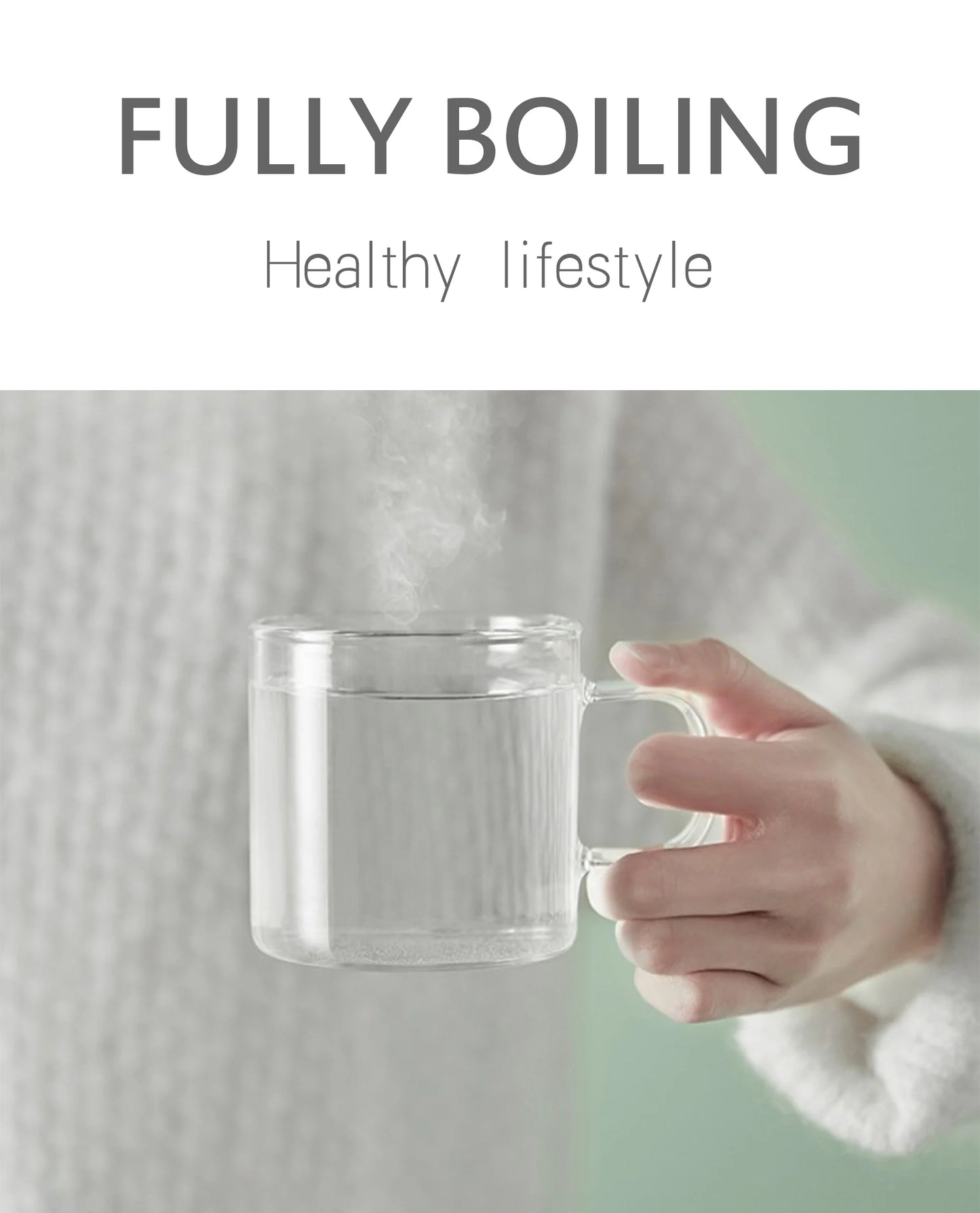 1.7L Glass Health Preserving Pot Electric Kettle with Led Lighting