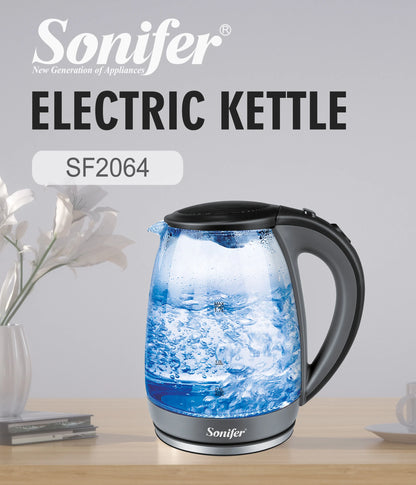 1.7L Glass Health Preserving Pot Electric Kettle with Led Lighting