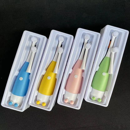 Children Electric Toothbrush Soft Bristles Cute Little penguin Cartoon Replace Brush Head Baby Kids Dental Oral Hygiene Care