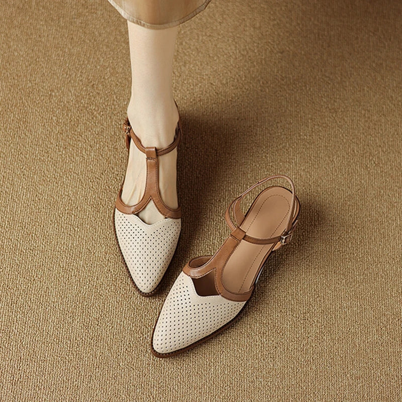 Women's Split Leather Slingback Sandal