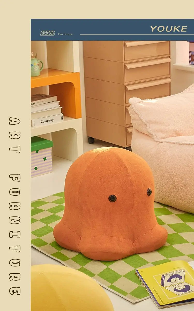 Playful Octopus Pouf - Small Apartment Living Room Ottoman