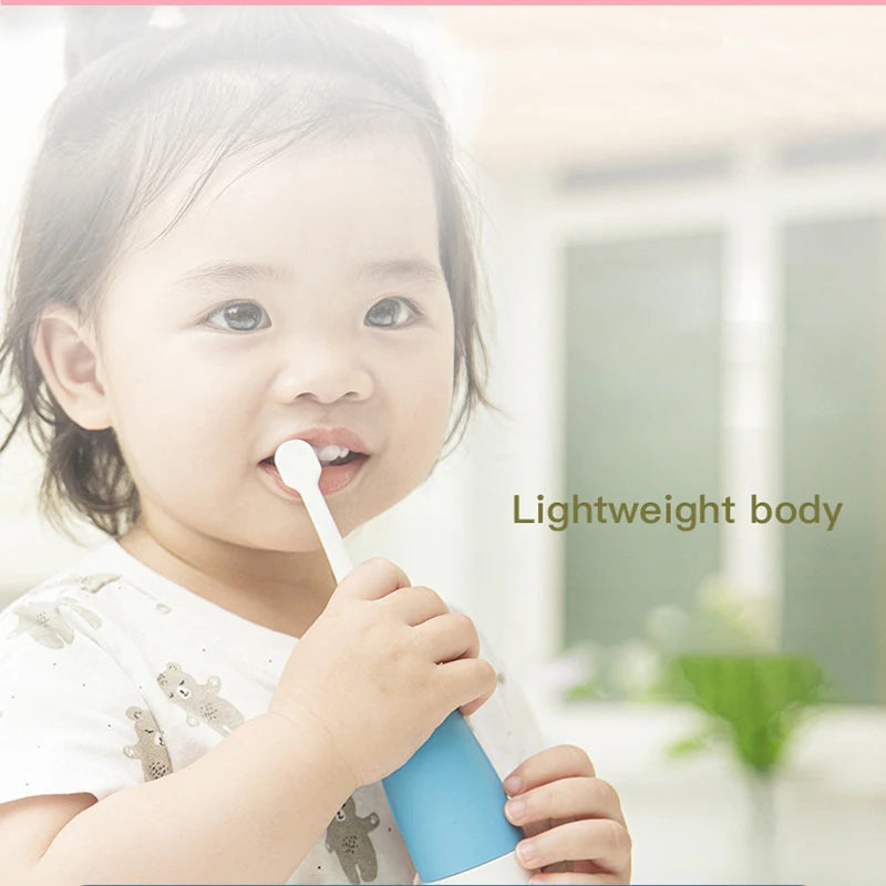 Children Electric Toothbrush Soft Bristles Cute Little penguin Cartoon Replace Brush Head Baby Kids Dental Oral Hygiene Care