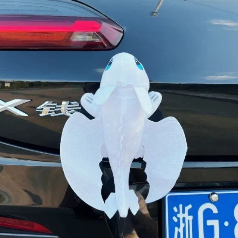 Cartoon Plush Decoration Black Flying Dragon Car Roof