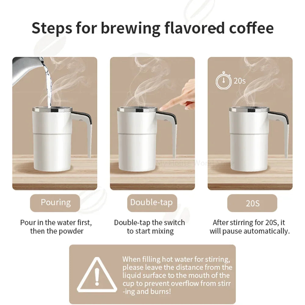 Automatic Self Stirring Magnetic Mug with LCD Screen