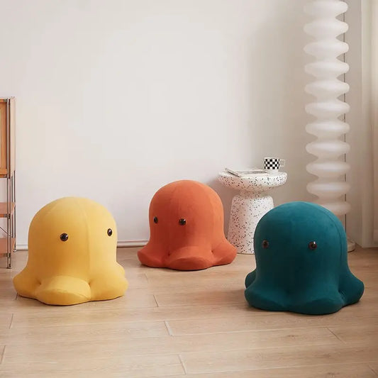 Playful Octopus Pouf - Small Apartment Living Room Ottoman