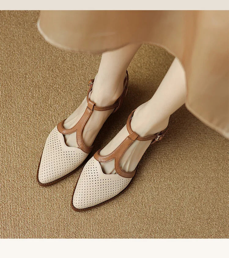 Women's Split Leather Slingback Sandal