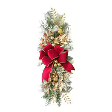 Festive Christmas Stair Garland