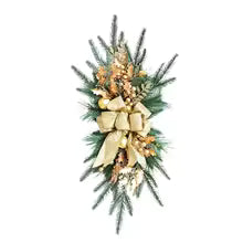 Festive Christmas Stair Garland