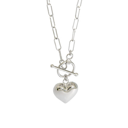 Heart Toggle Necklace – 925 Sterling Silver