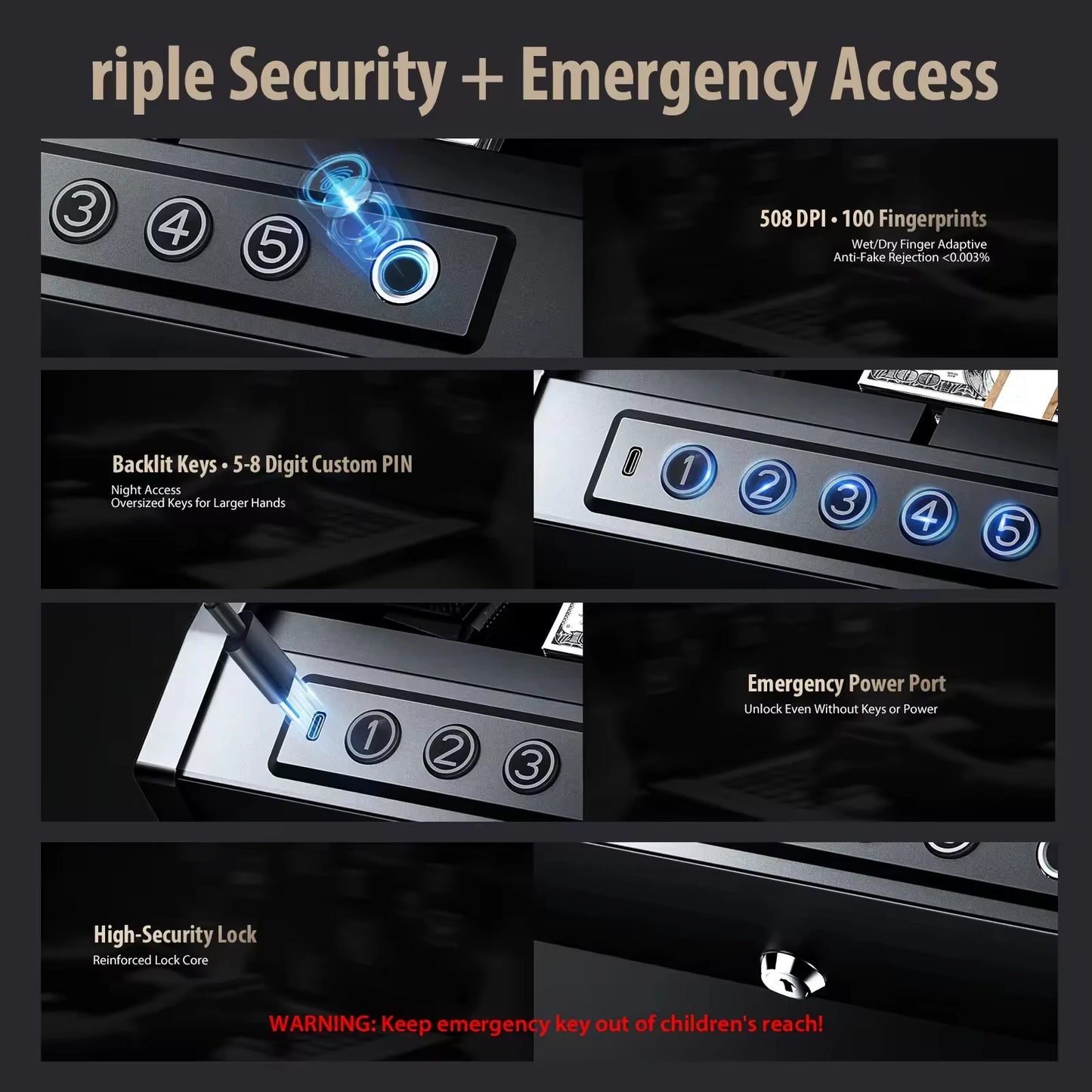 QuickGuard Biometric Safe