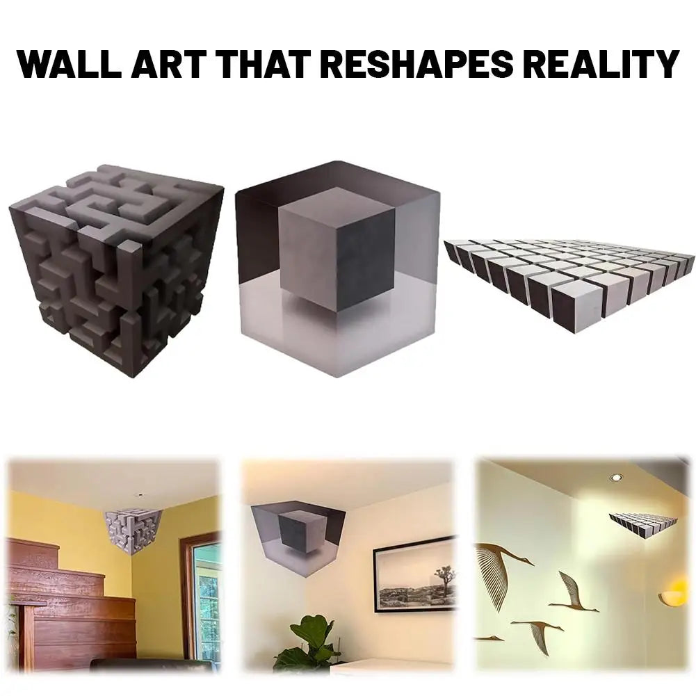 Impossible Corners Illusion Wall Art